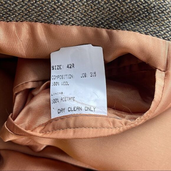 Men's 💯% Wool Suit Jacket Sz 42R - Picture 7 of 14